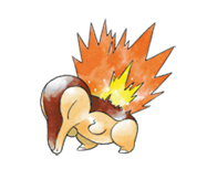 Ken Sugimori Artwork of Cyndaquil