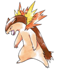 Ken Sugimori Artwork of Typhlosion