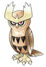 Ken Sugimori Artwork of Noctowl
