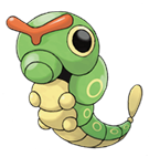 Ken Sugimori Artwork of Caterpie