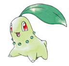 Ken Sugimori Artwork of Chikorita