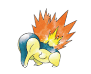 Ken Sugimori Artwork of Cyndaquil