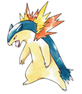 Ken Sugimori Artwork of Typhlosion