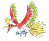 Ken Sugimori Artwork of Ho-Oh