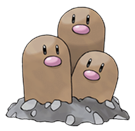 Ken Sugimori Artwork of Dugtrio